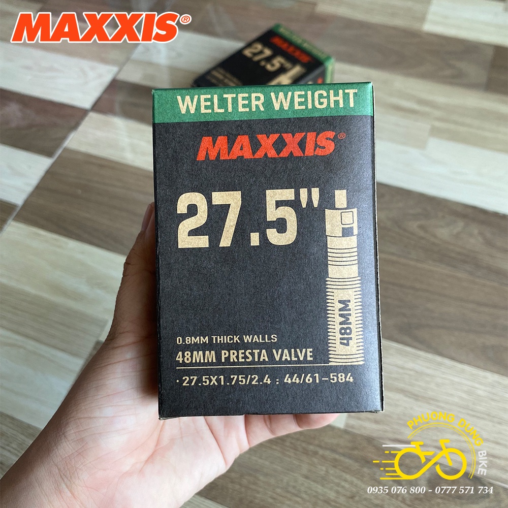 Ruột  xe đạp siêu nhẹ MAXXIS 27.5x1.75-2.4  Van Pháp - Van Xe đạp