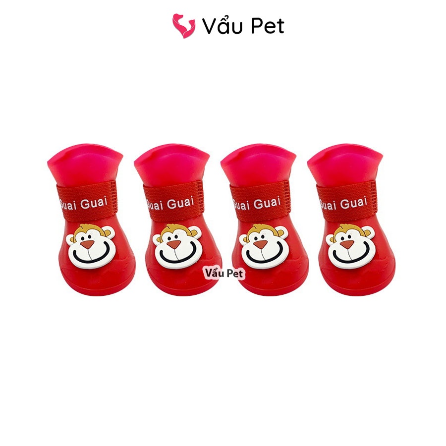 Giày Cho Chó Mèo Đi Mưa Cao Su - Giày Chó Mèo Chống Thấm Nước Vẩu Pet Shop