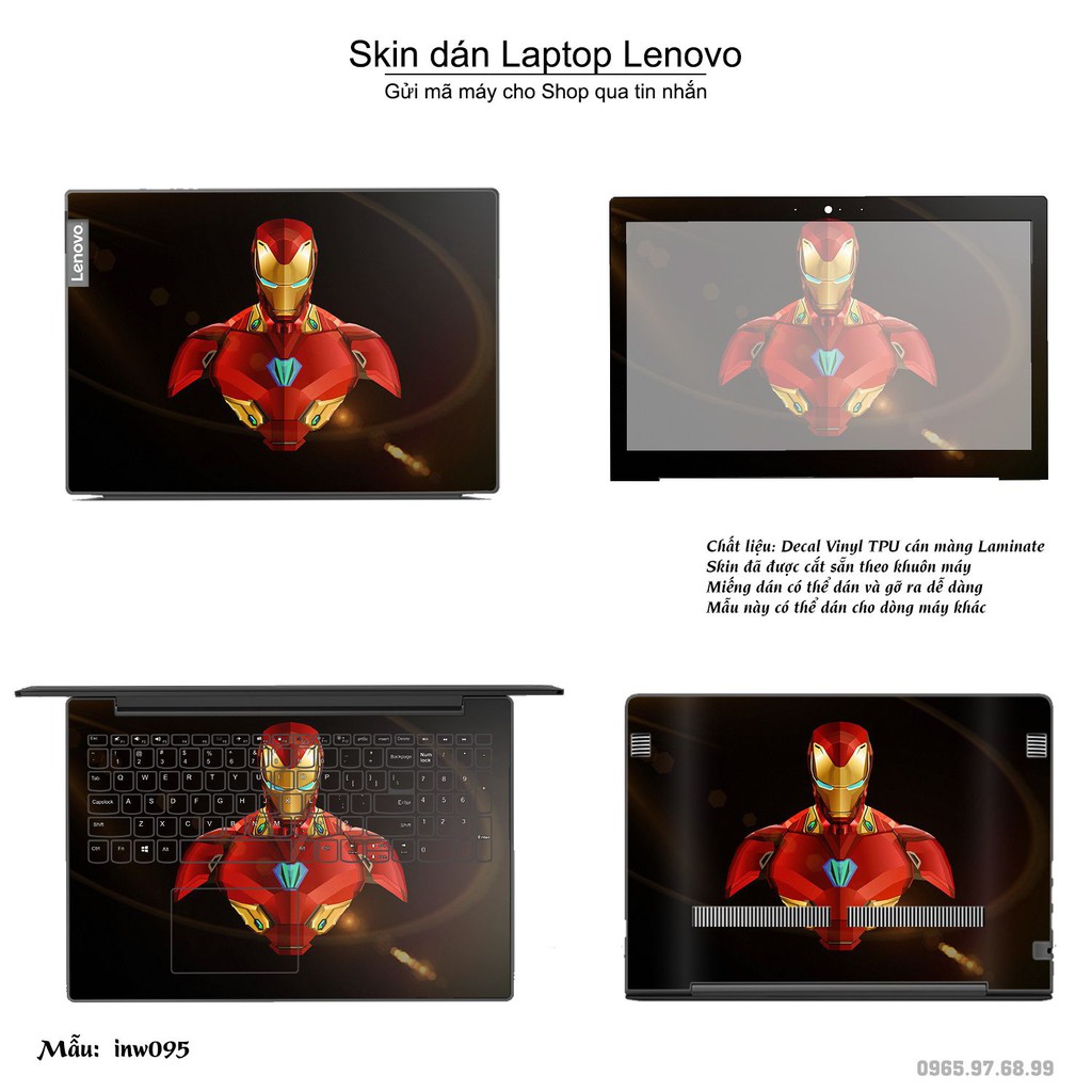 Skin dán Laptop Lenovo in hình Inifinity War (inbox mã máy cho Shop)