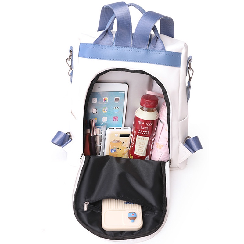 Ba lô IELGY màu sắc tương phản sức chứa lớn phong cách đơn giản thời trang