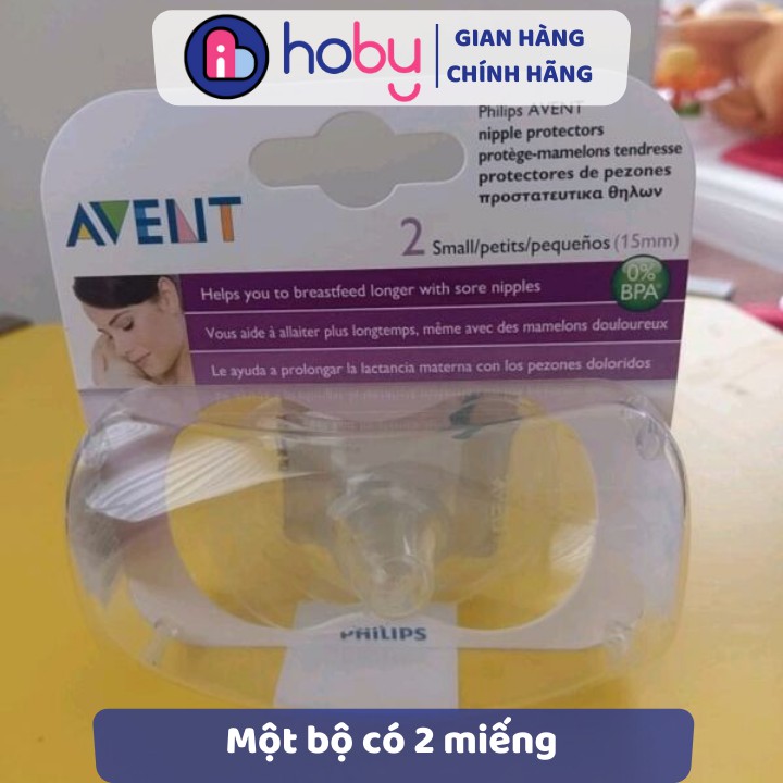 Miếng dán bảo vệ đầu ngực PHILIPS AVENT cỡ chuẩn 15mm 21mm - Núm trợ ti chống đau ngực giúp con bú lâu hơn