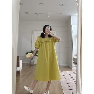 [ CRUSHH STUDIO - ẢNH CHÍNH CHỦ ] D05 - Đầm suông bèo xanh bơ