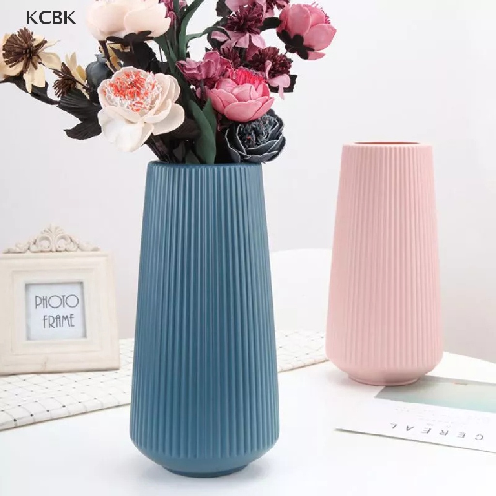 KC simple home decoration flower vase flower pot imitation ceramic plastic vase BK