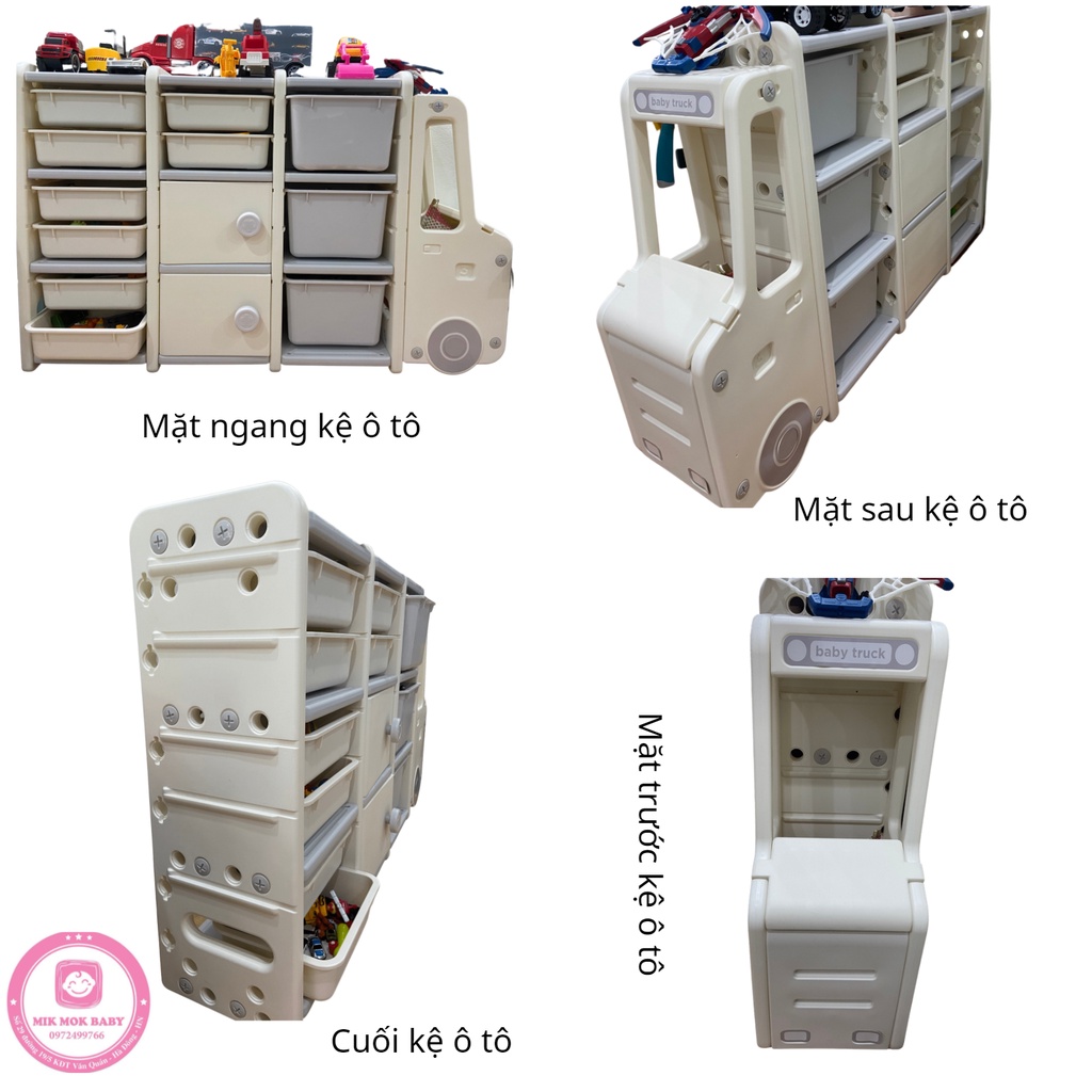Tủ kệ đựng đồ chơi cho em bé hình ô tô HOLLA chính hãng