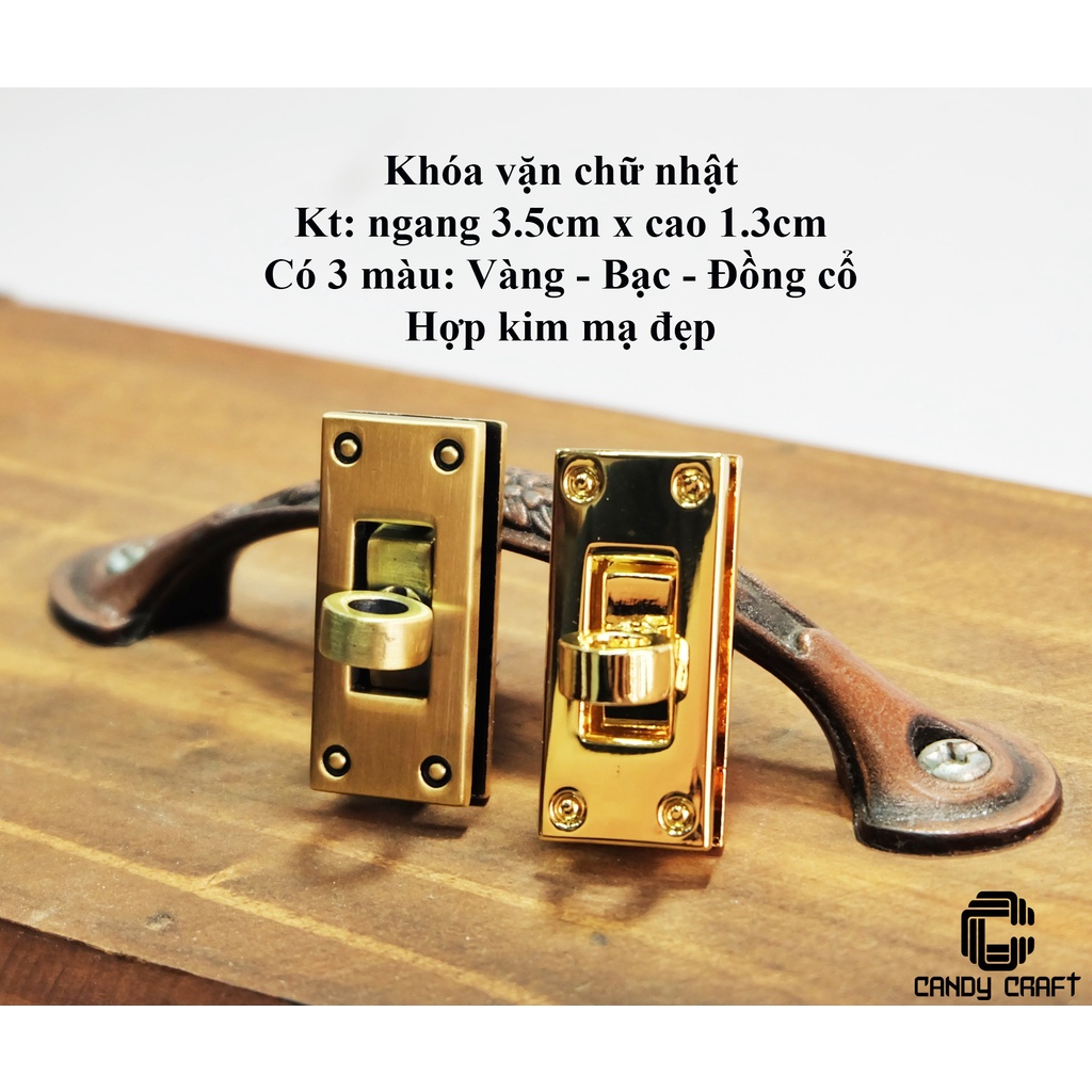 Khóa vặn chữ nhật 3.5x1.5cm