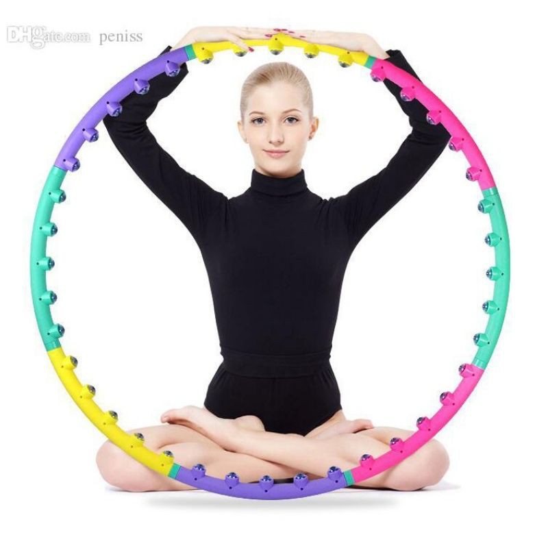 Vòng lắc bụng giảm eo, giảm cân có hạt mát xa Hula Hoop chính hãng