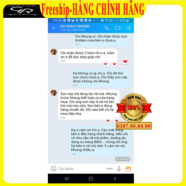 [FreeShip - HÀNG NHẬP KHẨU] Son lì lâu trôi siêu mềm mịn, siêu đẹp, không lem/ Son kem lì velvet matte golden rose