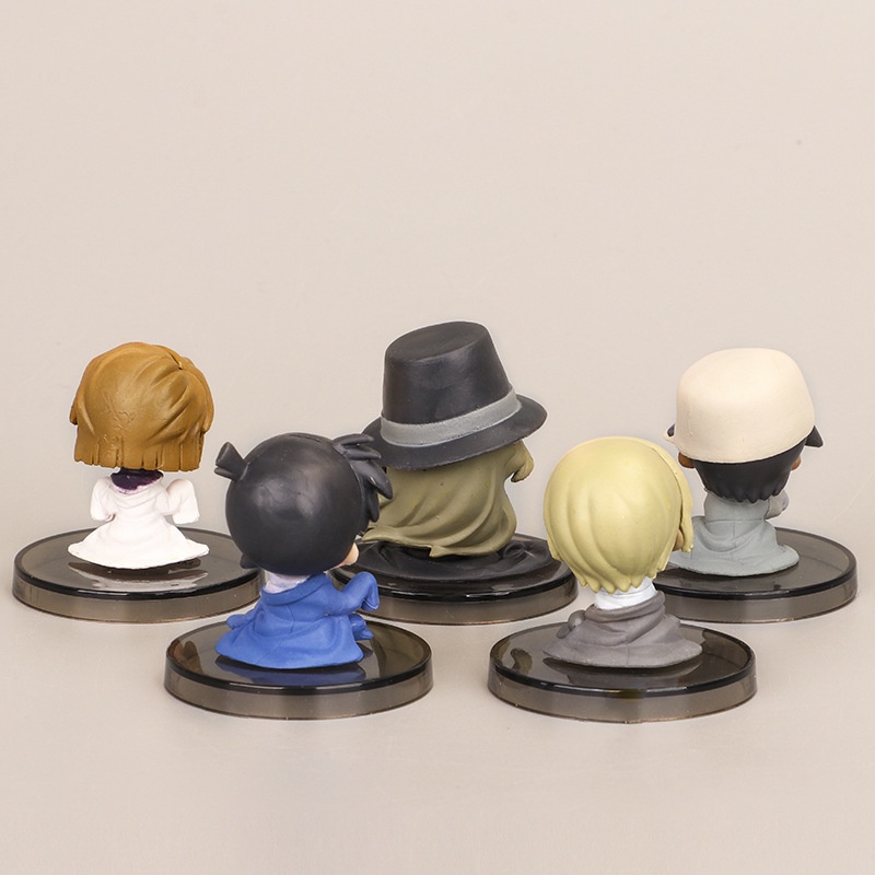 Set 5 mô hình Shinichi Conan Haibara GIn Hatori ... thám tử lừng danh Conan biểu cảm dễ thương - Ráp