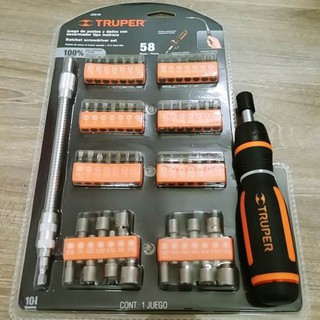 Bộ vít 42 chi tiết và 14 đầu tuýp truper - 18220 - 18220