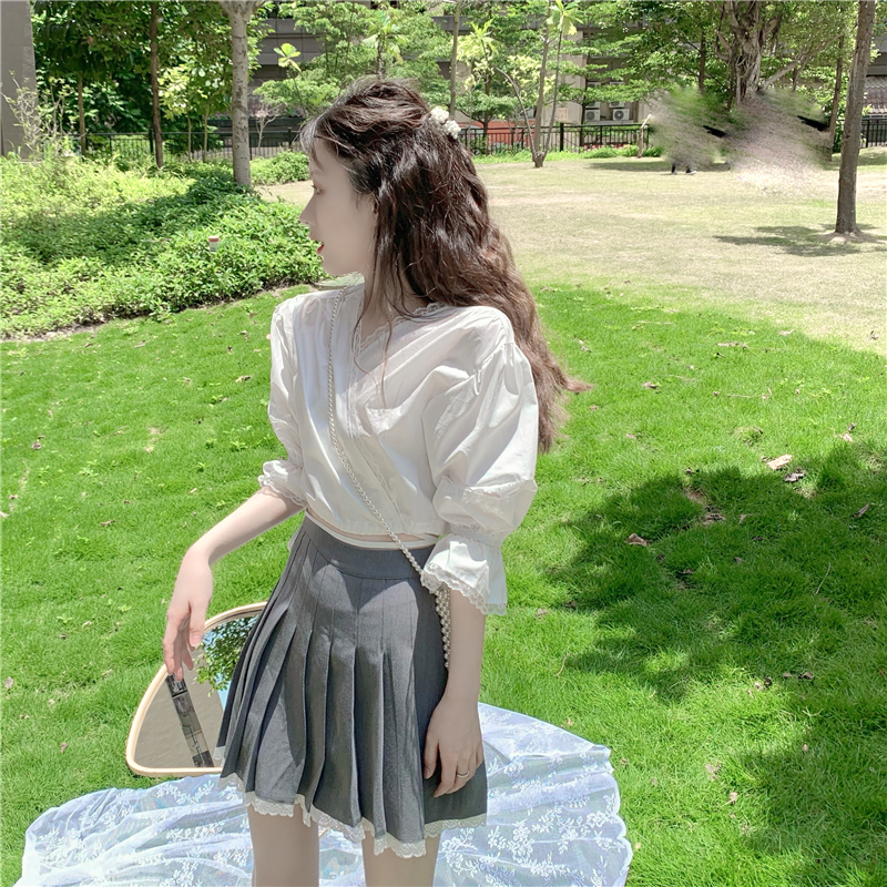 Chân Váy Chữ A Phối Ren Thời Trang Nữ Tính | BigBuy360 - bigbuy360.vn