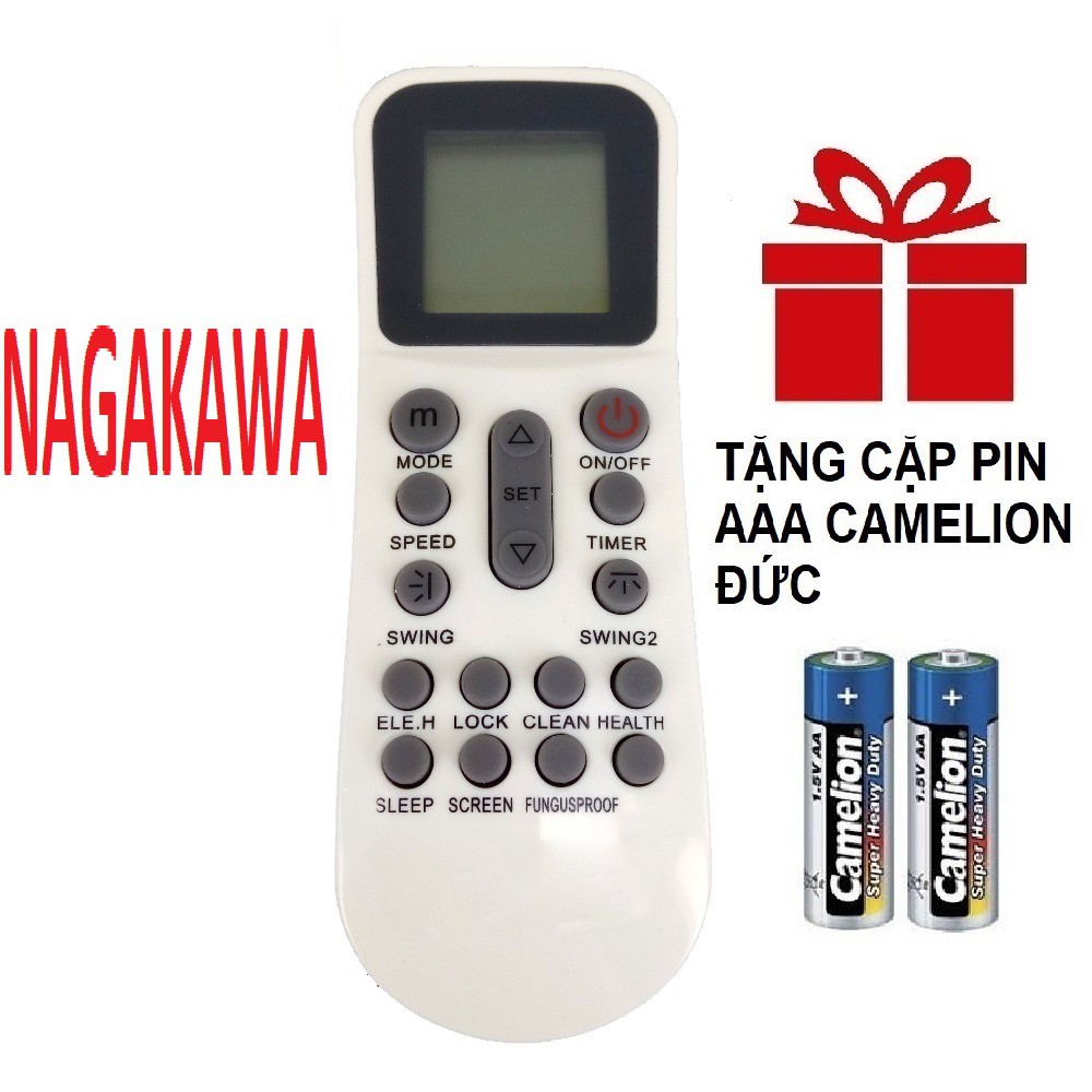 Remote điều khiển máy lạnh điều hòa NAGAKAWA mẫu 8