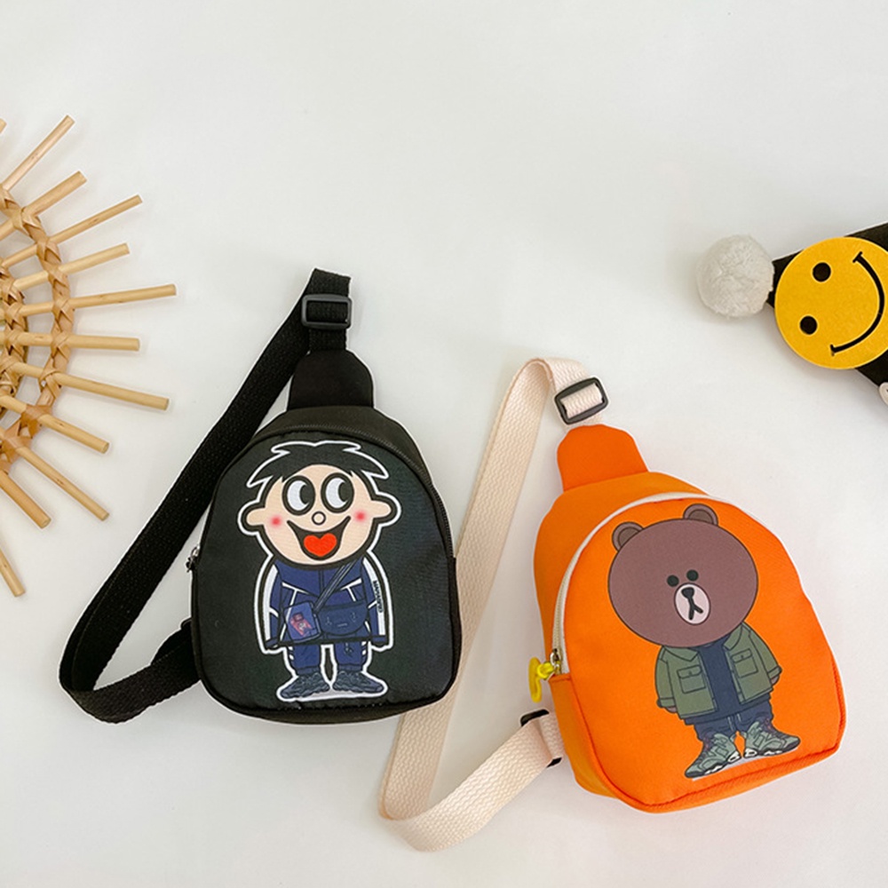 Túi Đeo Chéo Ngực In Họa Tiết Hoạt Hình SpongeBob Dễ Thương Cho Bé Trai + Gái