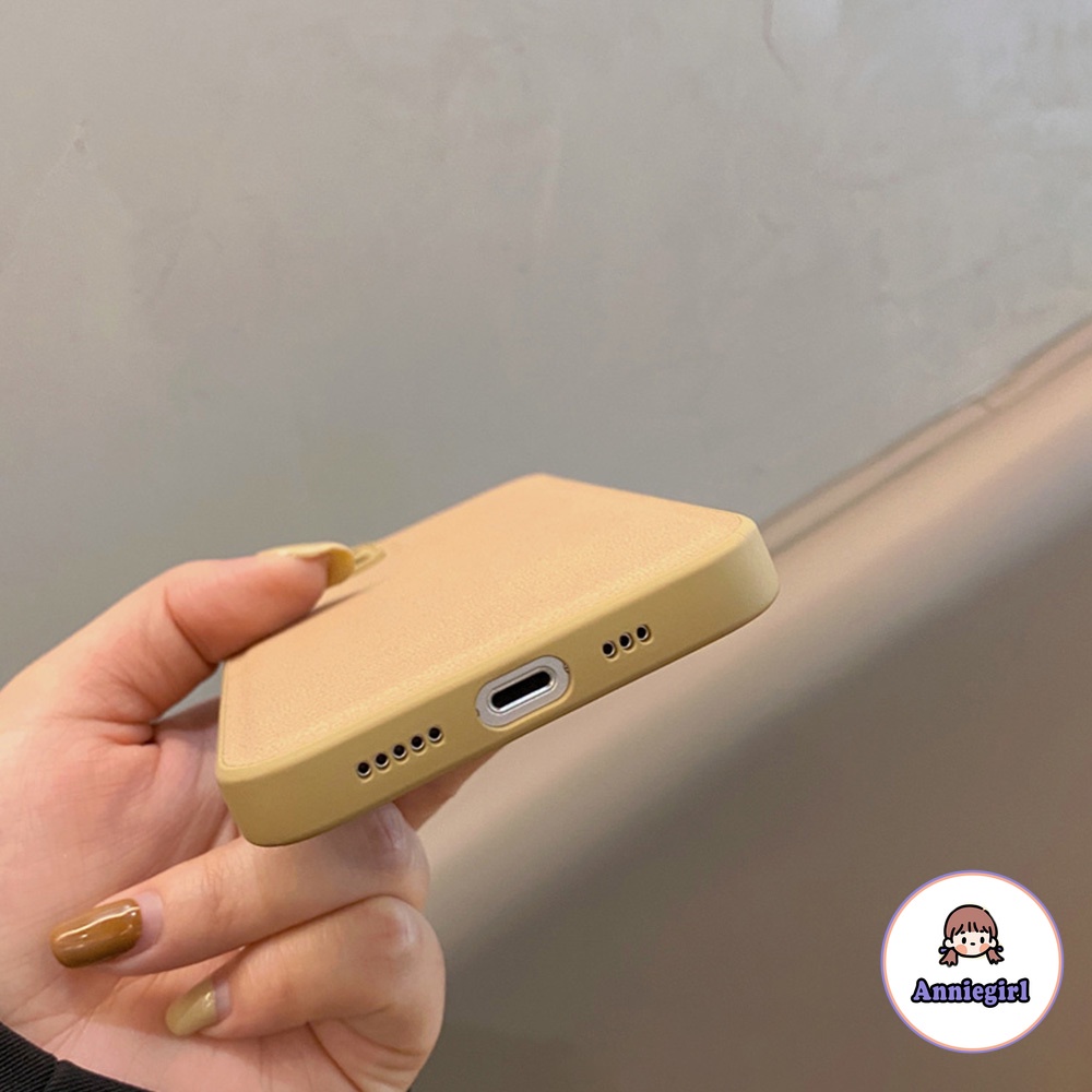 Ốp điện thoại giả da mềm màu trơn chống bám vân tay thích hợp cho iPhone 11 7Plus 8Plus XR 13 12 Pro Max