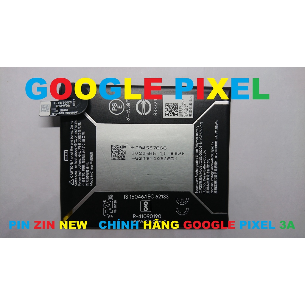 PIN ZIN NEW CHÍNH HÃNG GOOGLE PIXEL 3A