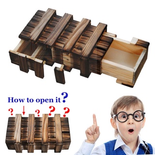 Đồ chơi hộp gỗ thần kì có ngăn kéo bí mật luyện trí não cho trẻ em