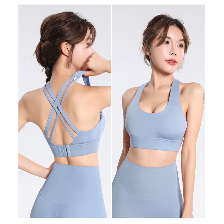 Áo Ngực Thể Thao Chạy Bộ Chống Sốc Có Đệm Ngực Cho Nữ
