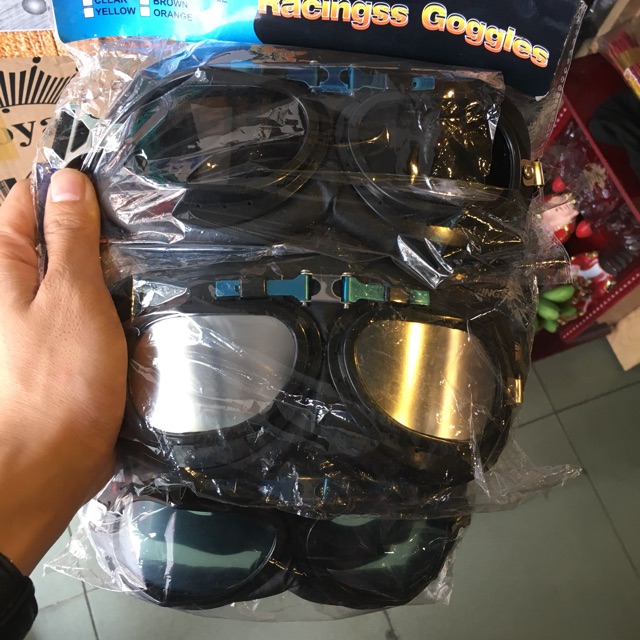 Kính Phi Công Chống Nắng Chống Bụi Đi phượt Gắn Mũ Bảo Hiểm