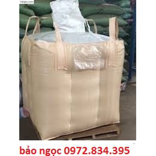 bao tải cẩu jumbo 1 tấn nắp trùm-đáy xả