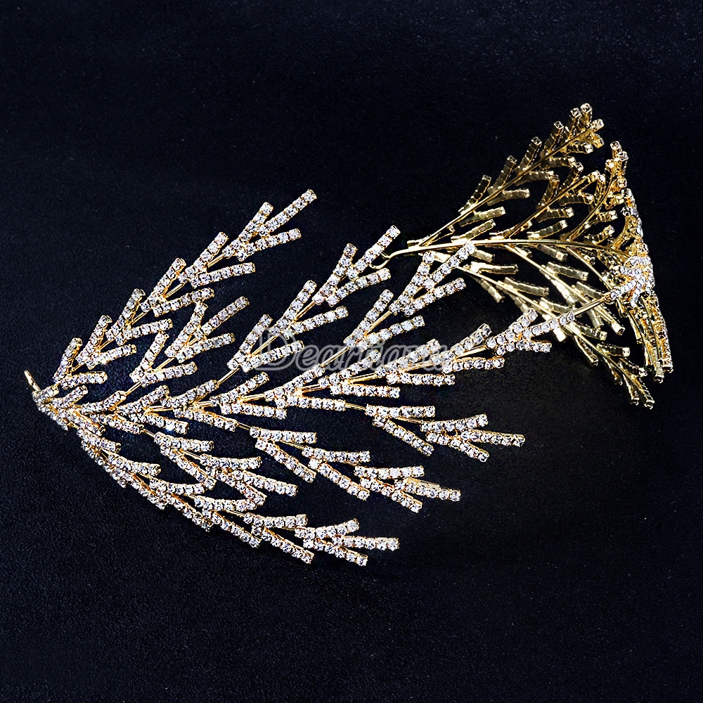 Băng Đô Cài Tóc Đính Đá Thời Trang Cho Cô Dâu