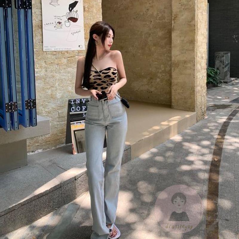 Áo Dệt Kim Không Tay Hở Lưng Họa Tiết Da Báo Thời Trang Mùa Hè Cho Nữ