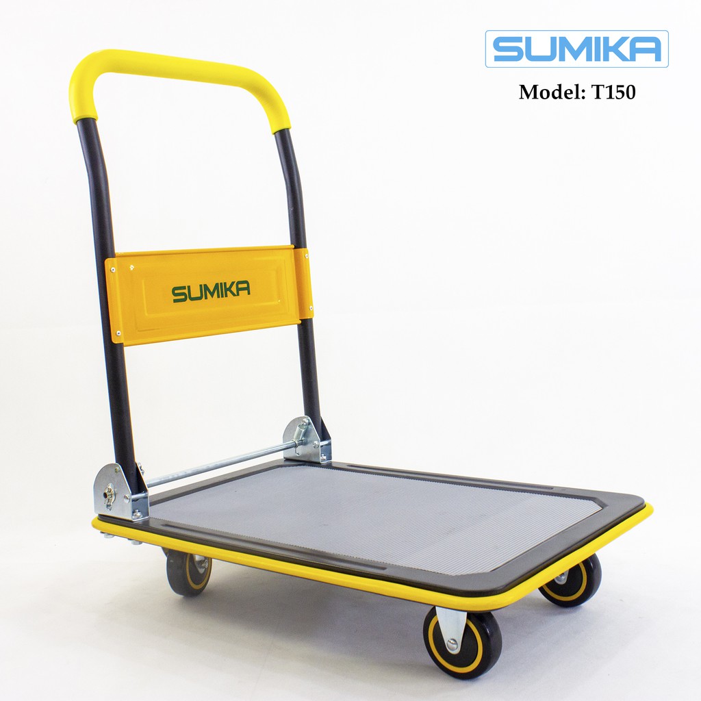 Xe đẩy hàng 4 bánh SUMIKA T150 - Khung thép, tay cầm gấp gọn tiện lơi, tải trọng 150kg