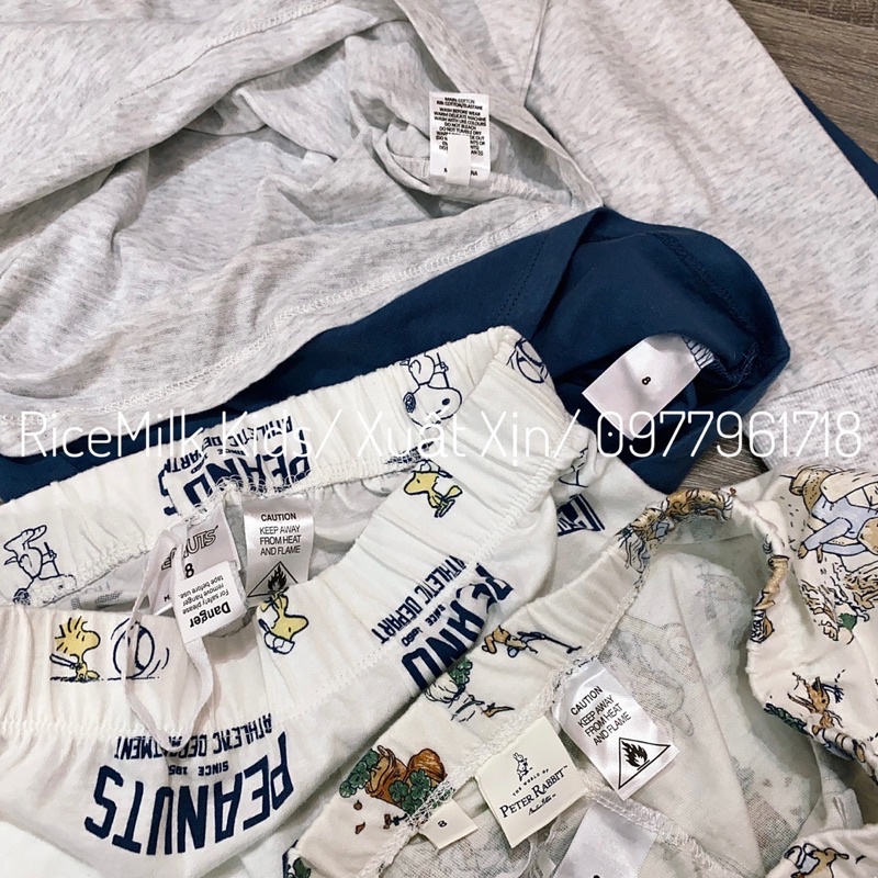 Bộ cotton cho bé và mẹ hình penus và rabbit xuất dư xịn