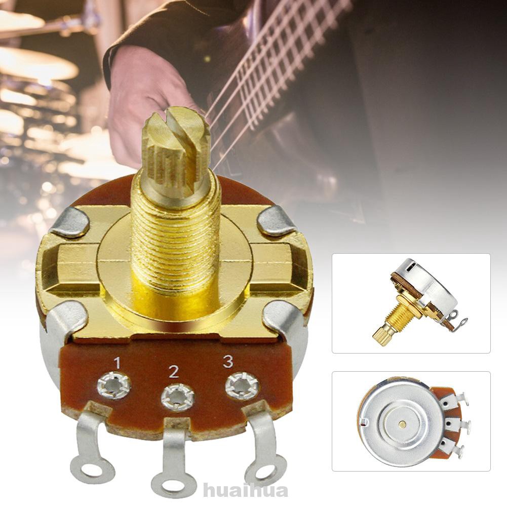 A500K B500K Shaft Parts Tone Volume Splined Bass Effect Electric Guitar Potentiometer răng