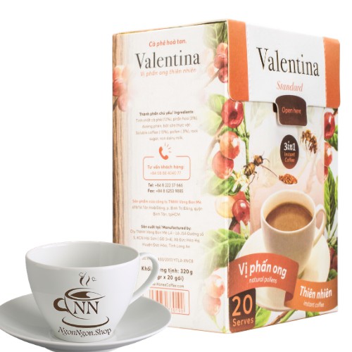 Cà Phê Sữa Vị Phấn Ong Valentina HONEE COFFEE - NGON NGON CÀ PHÊ