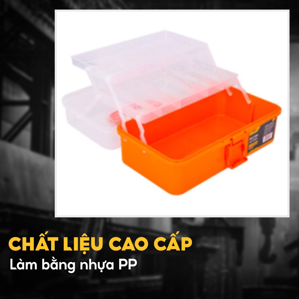 [Mã BMBAU50 giảm 7% đơn 99K] Hộp Đựng Dụng Cụ 13 Inch Nhựa PP Siêu Bền Deli DL432013B - Chính Hãng Nhập Khẩu