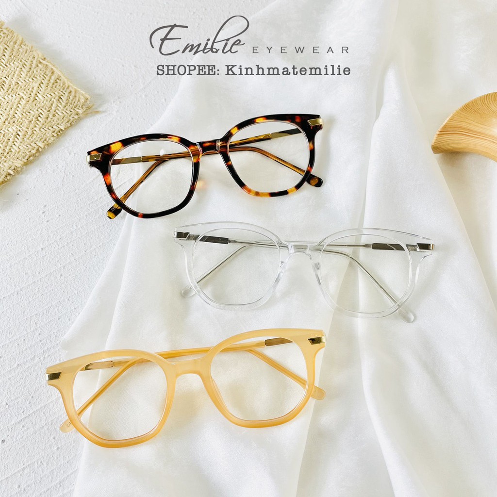 Gọng kính nhựa vuông bản dày chắc chắn Emilie eyewear phụ kiện thời trang of2431