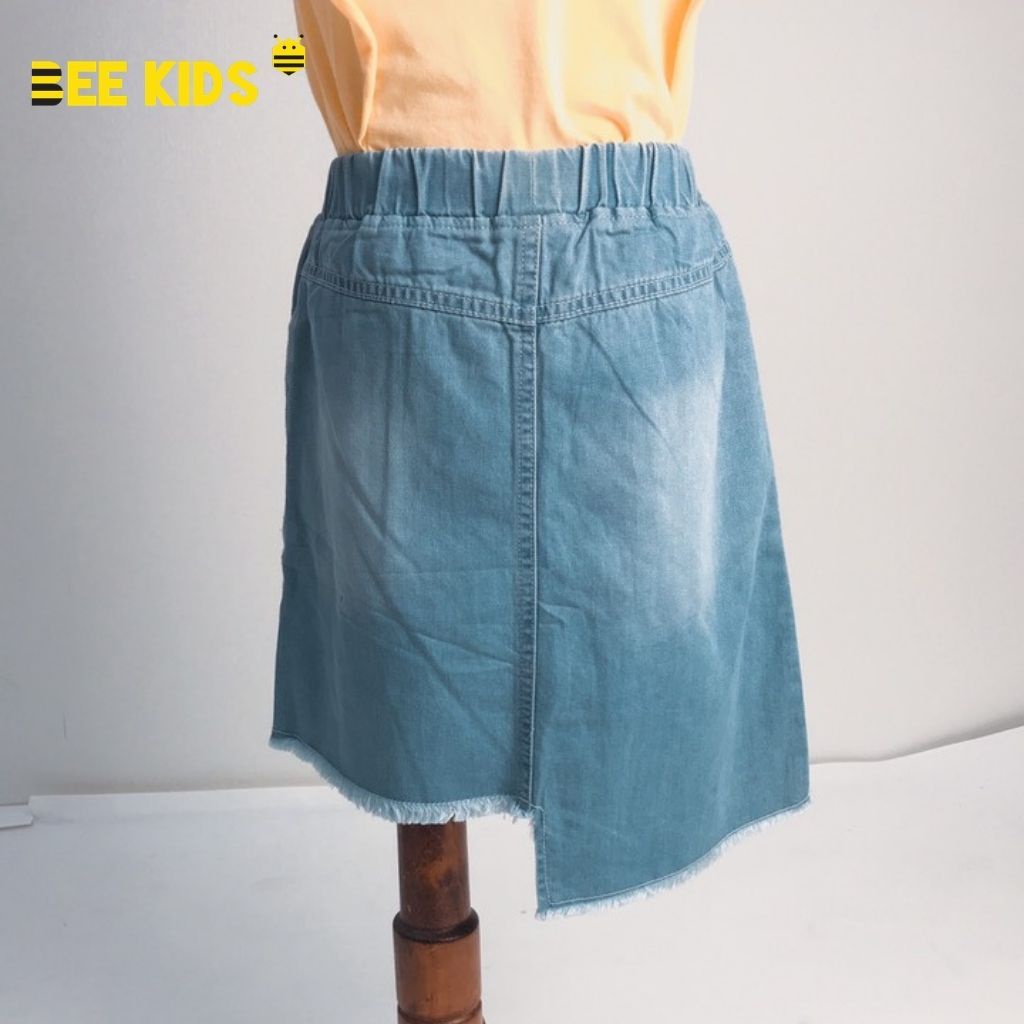Chân Váy Bò Cho Bé Gái Bee Kids Gấu Tua, Mài Rách Thời Trang Cá Tính (7 -12 Tuổi) 7JJ01081SX