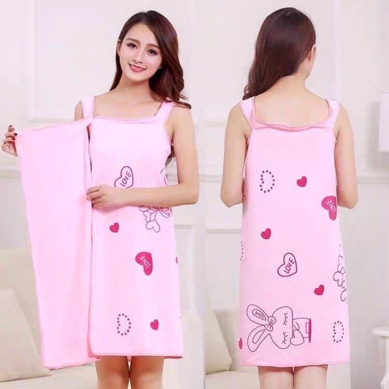 Khăn tắm choàng 2 trong 1 cotton mềm mịn