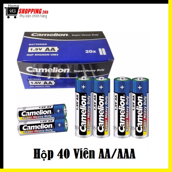 Pin Camelion 1.5V - Hộp 40 Viên Pin Tiểu AA/ AAA