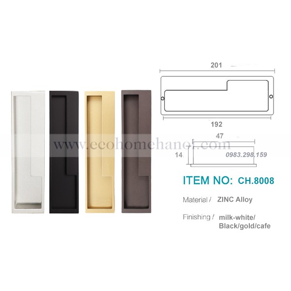 Tay nắm âm cao cấp phong cách hiện đại CH8008