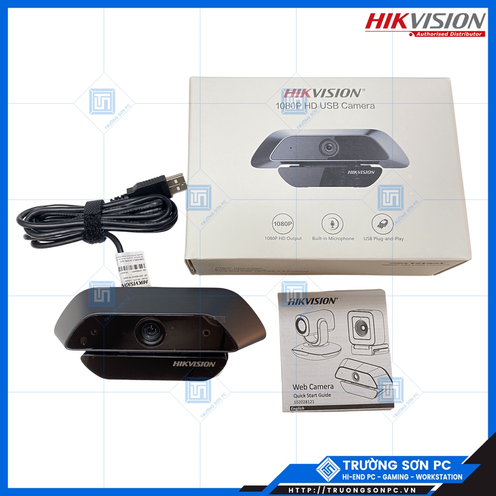 Webcam Máy Tính PC Livestream Full HD Có MIC 1080P Hikvision DSU12 | BH 24 Tháng