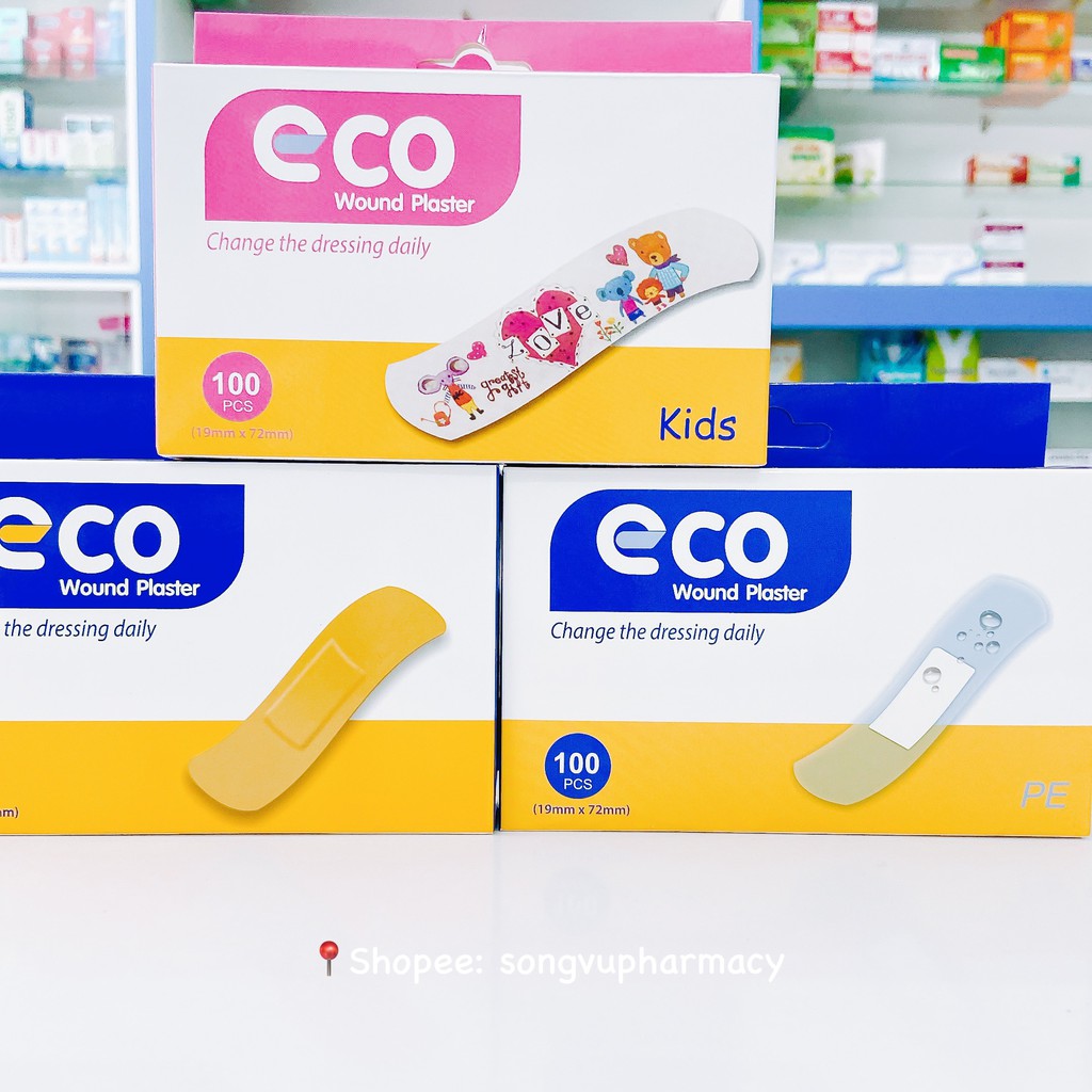 Băng dán cá nhân Eco - Bản vải, bản trong, bản họa tiết