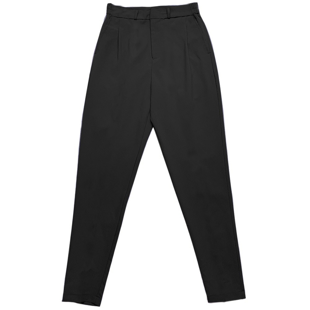 Quần Tây Baggy Lưng Cao Kéo Khóa Basic 2 màu Đen Kem có size