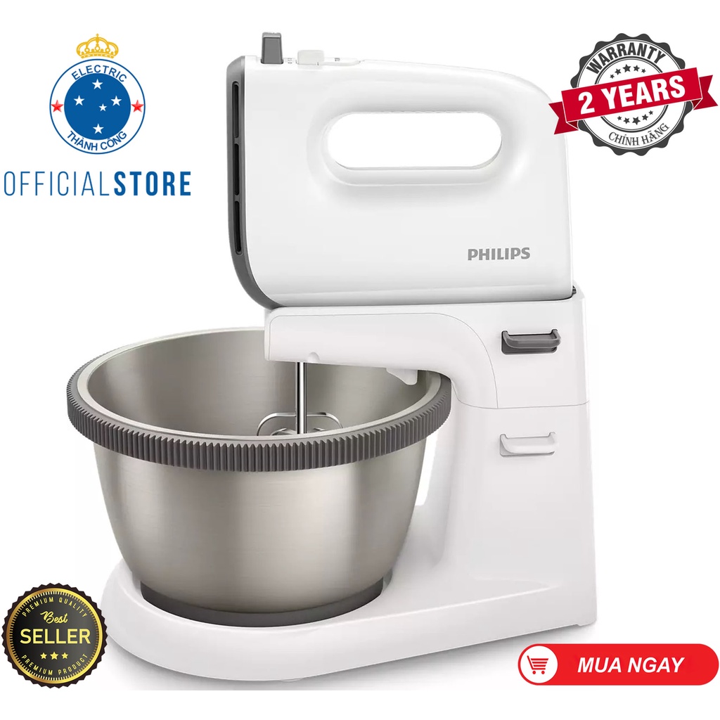 Máy đánh trứng để bàn Philips HR1559 và HR3750