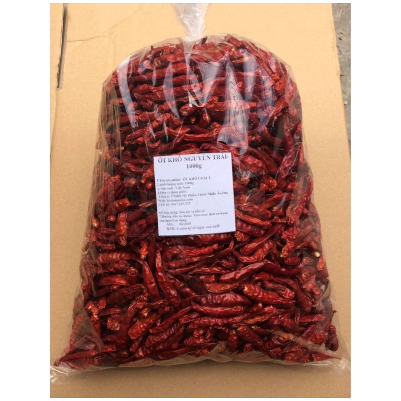 100g ớt khô nguyên trái_ớt quả khô tứ xuyên