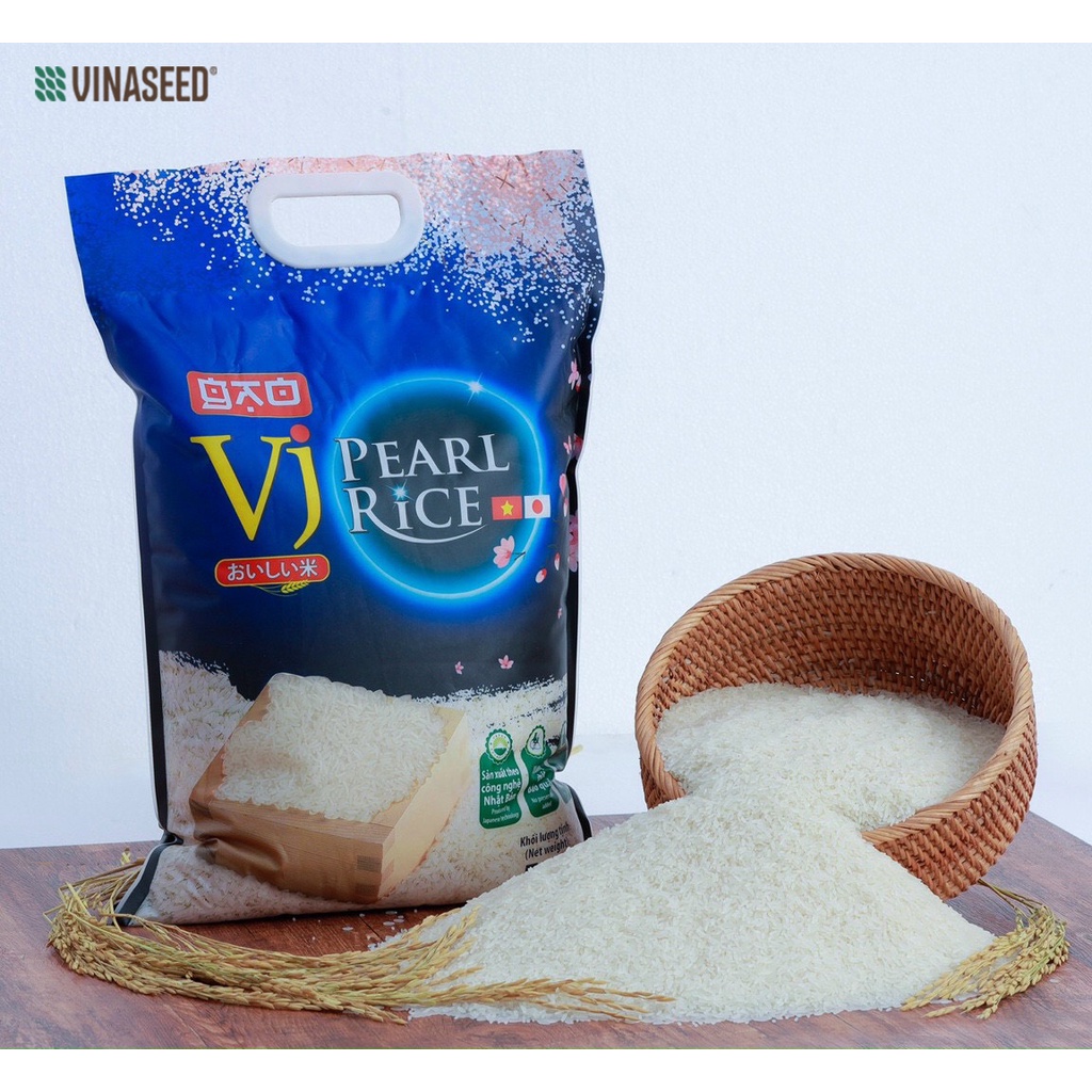 Gạo nhật VJ Pear Rice 1 Kg - Sản Xuất Theo Công Nghệ Hiện Đại Của Nhật Bản