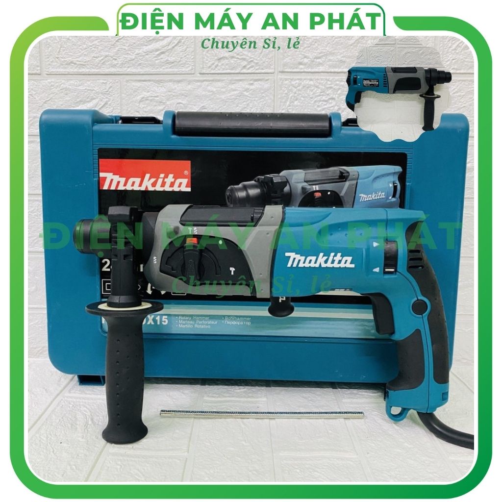 Máy khoan cầm tay đục tường bê tông Makita HR2470 chính hãng đa chức năng mini giá rẻ dùng điện