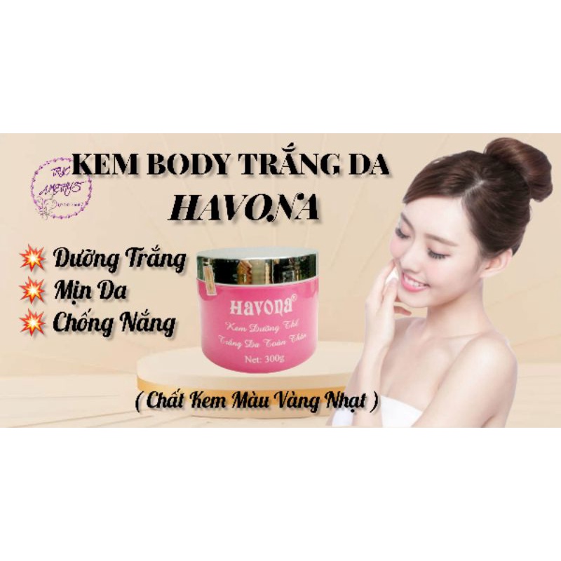 KEM DƯỠNG TRẮNG BODY HAVONA HỒNG 300G