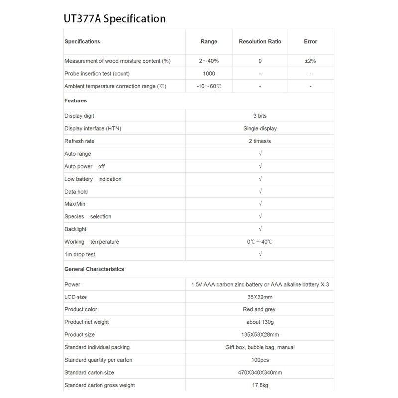 Thiết Bị Đo Độ Ẩm / Rò Rỉ Nước Màn Hình LCD Kỹ Thuật Số