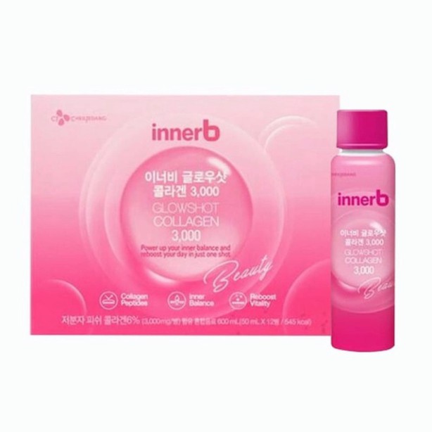 Nước uống Collagen Innerb Glowshot 3000 hộp 12 x 50ml và 6 x 50ml chai - Nước Innerb Glowshot Collag