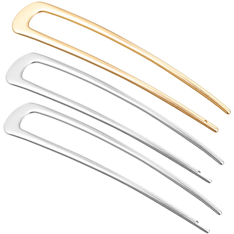 Kẹp Tóc Hợp Kim Hình Chữ U Phong Cách Cổ Điển Thời Trang 2 Prong Chignon Dành Cho Bạn Nữ