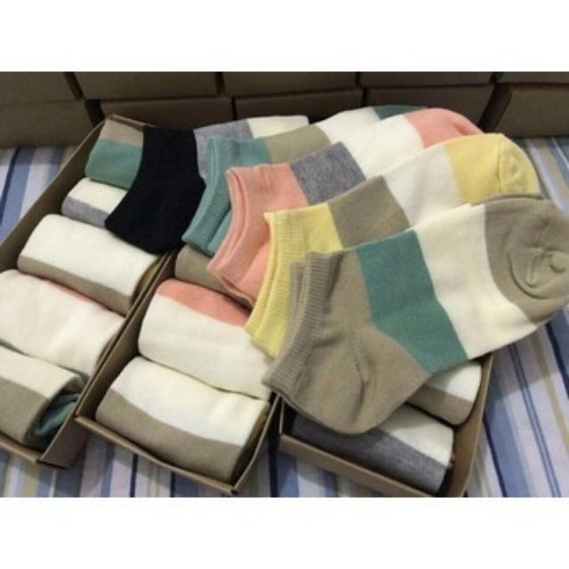 [Xả kho] Hộp 5 Đôi Tất Nữ Muji Nhật Cao Cấp