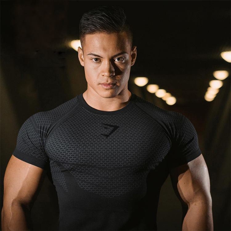 Áo Ngắn Tay Tập Gym Nam Gymshark Vải Cotton 100%