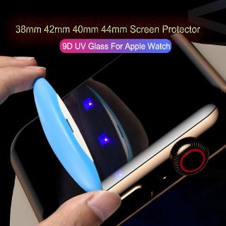 Apple Watch Series 5 4 2 3 1 Screen Protector Full cover UV liquid glue glass Film Tempered Glass