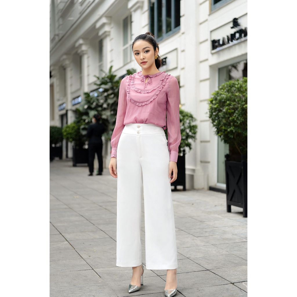 Áo Sơ Mi Kiểu Nữ LUPERI Thiết Kế Dài Tay Dáng Suông, Chất Liệu Lụa Lạnh Mềm Mại Không Co Nhăn Màu Sắc Trang Nhã LFSM1196