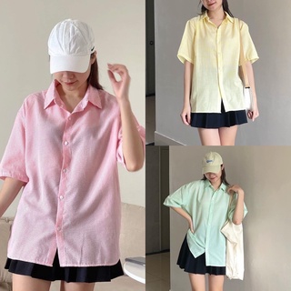 Sơ mi cộc tay nữ chất xốp mềm mát